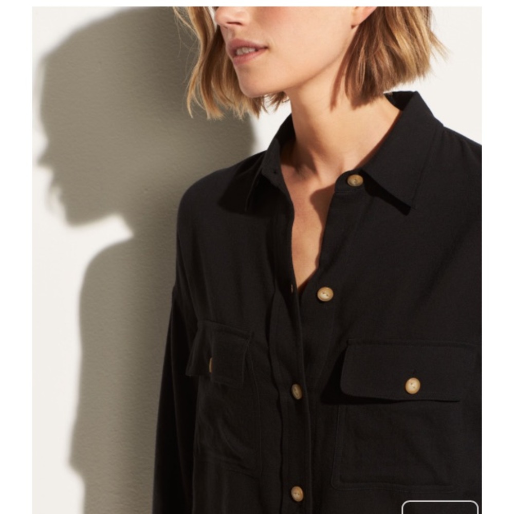 Vince Oversized Button down Utility Shirt Sz Med